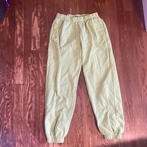 Lime Green Brandy Melville Rosa Sweat Pants